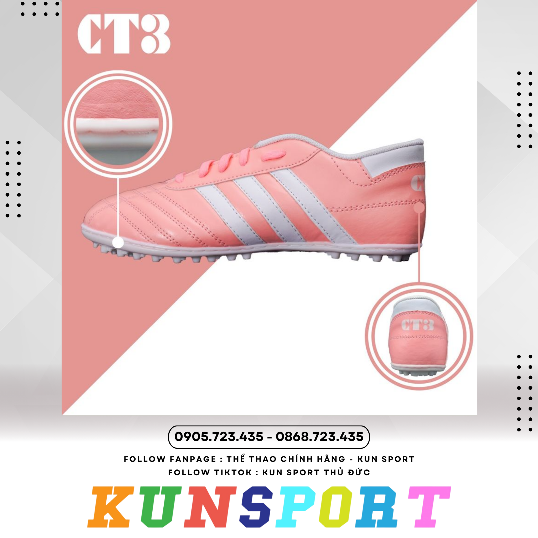  Giày đá banh 3 Sọc CT3 Size_nhỏ 