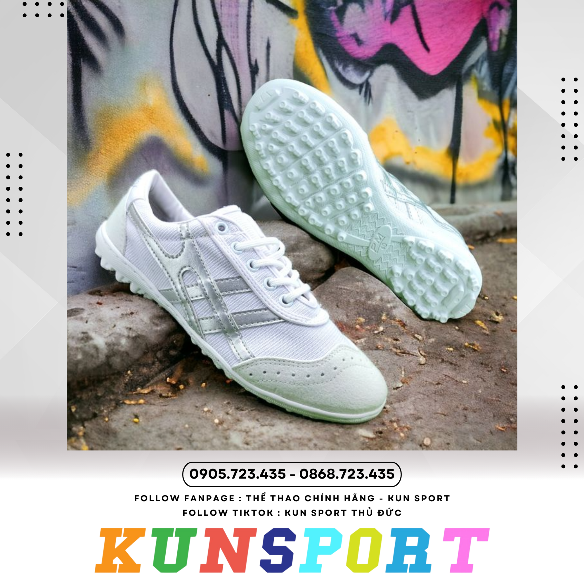  Giày đá banh Bata Ráp Đế Peace 