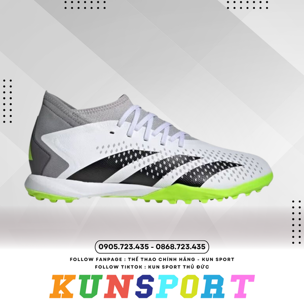  GIÀY ĐÁ BÓNG ADIDAS PREDATOR ACCURACY.3 TF - GZ0004 - TRẮNG ĐEN XÁM 