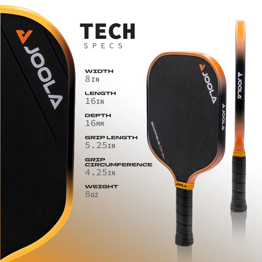  Vợt Pickleball Joola Collin Johns Scorpeus 3S 16mm 