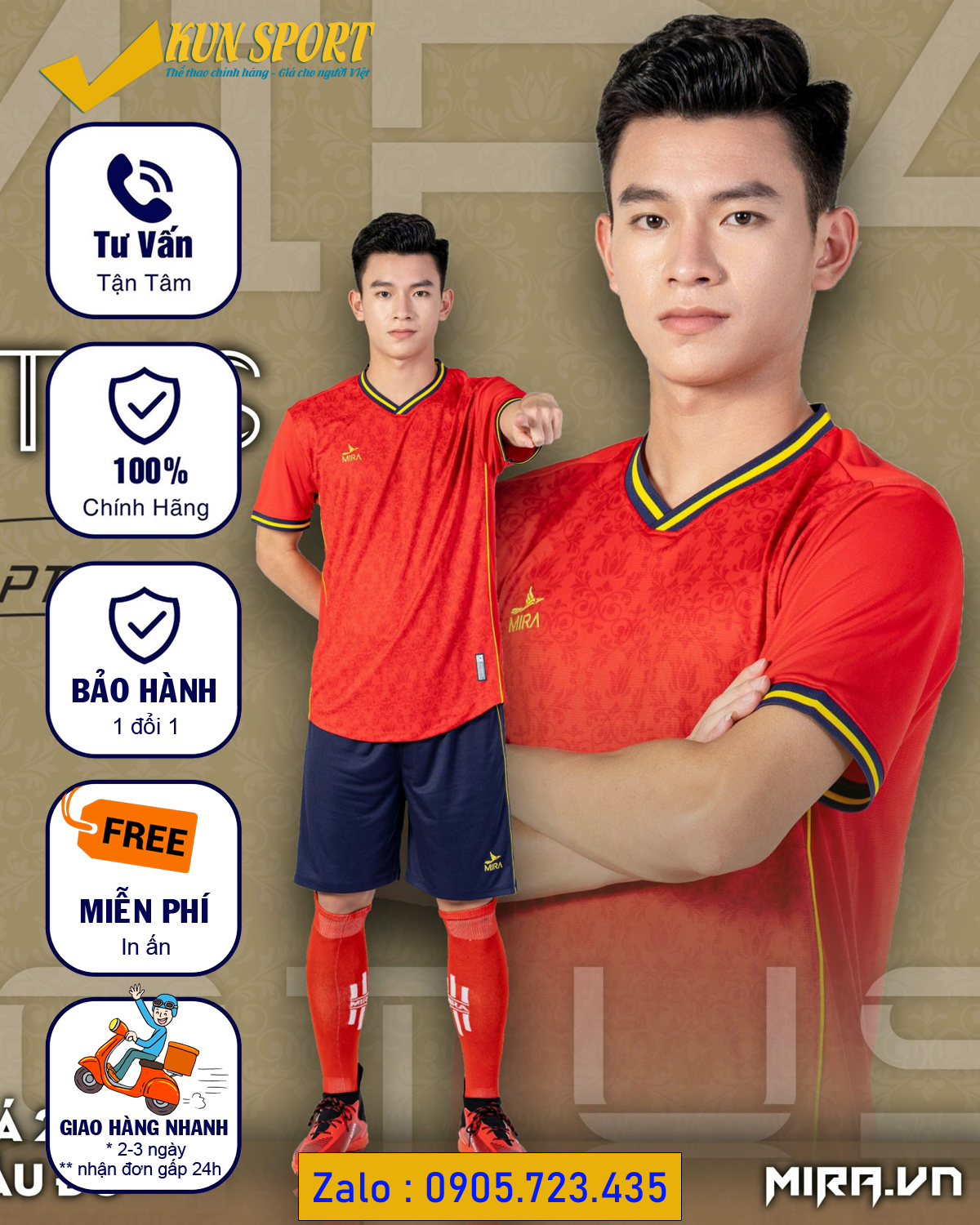 Bộ quần áo bóng đá MIRA LOTUS 
