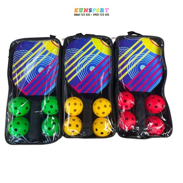  VỢT PICKLEBALL KUNSPORT (Set 2 vợt + 4 bóng) 