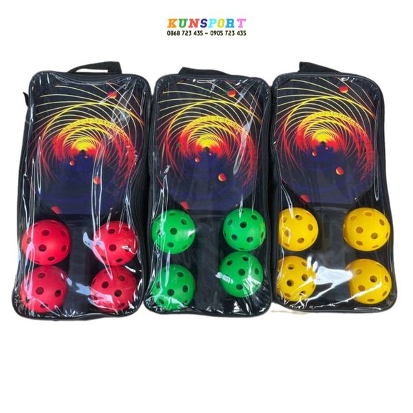  VỢT PICKLEBALL KUNSPORT (Set 2 vợt + 4 bóng) 