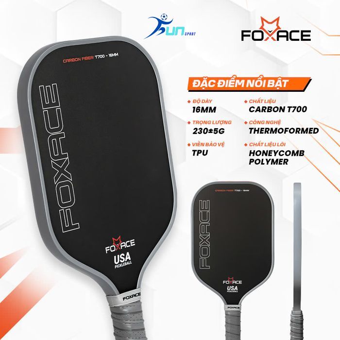  Vợt Pickleball FOXACE CARBON T700 