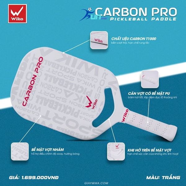  Vợt Pickleball WIKA CARBON PRO 