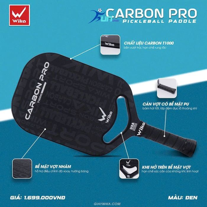  Vợt Pickleball WIKA CARBON PRO 