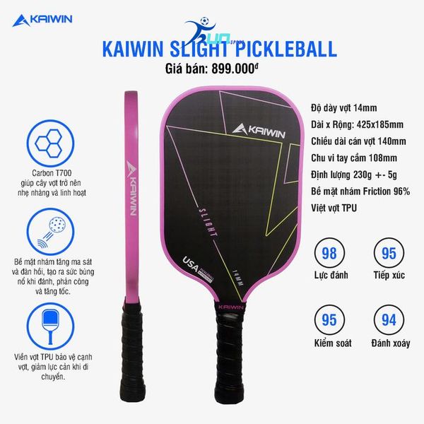  Vợt Pickleball KAIWIN SLIGHT CARBON T700 