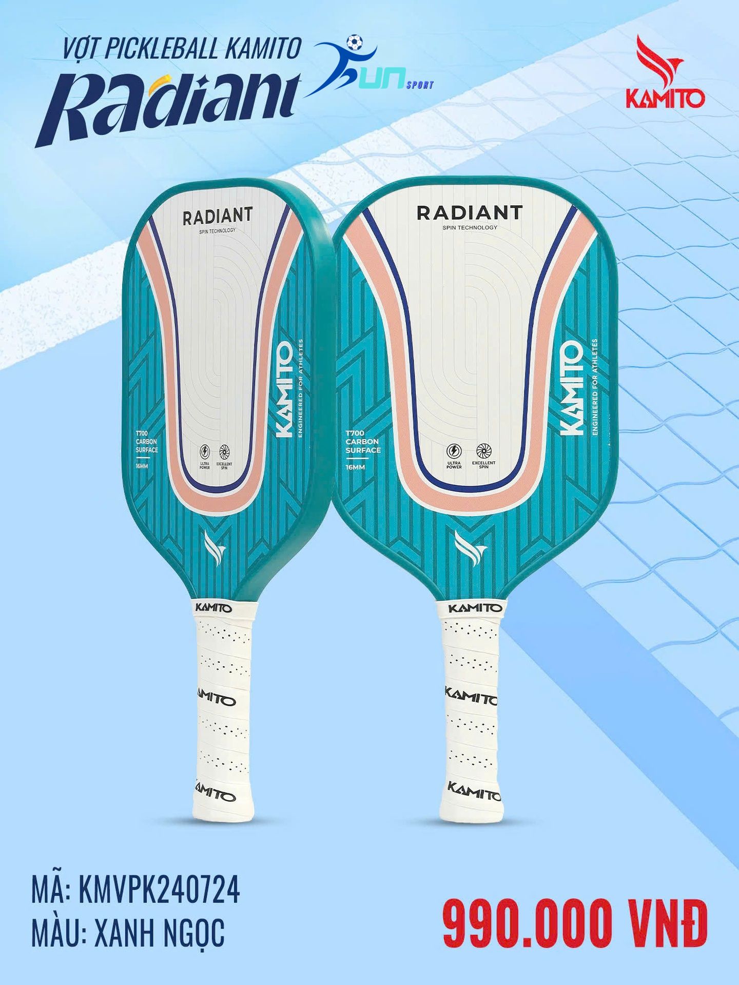  Vợt Pickleball KAMITO RADIANT 