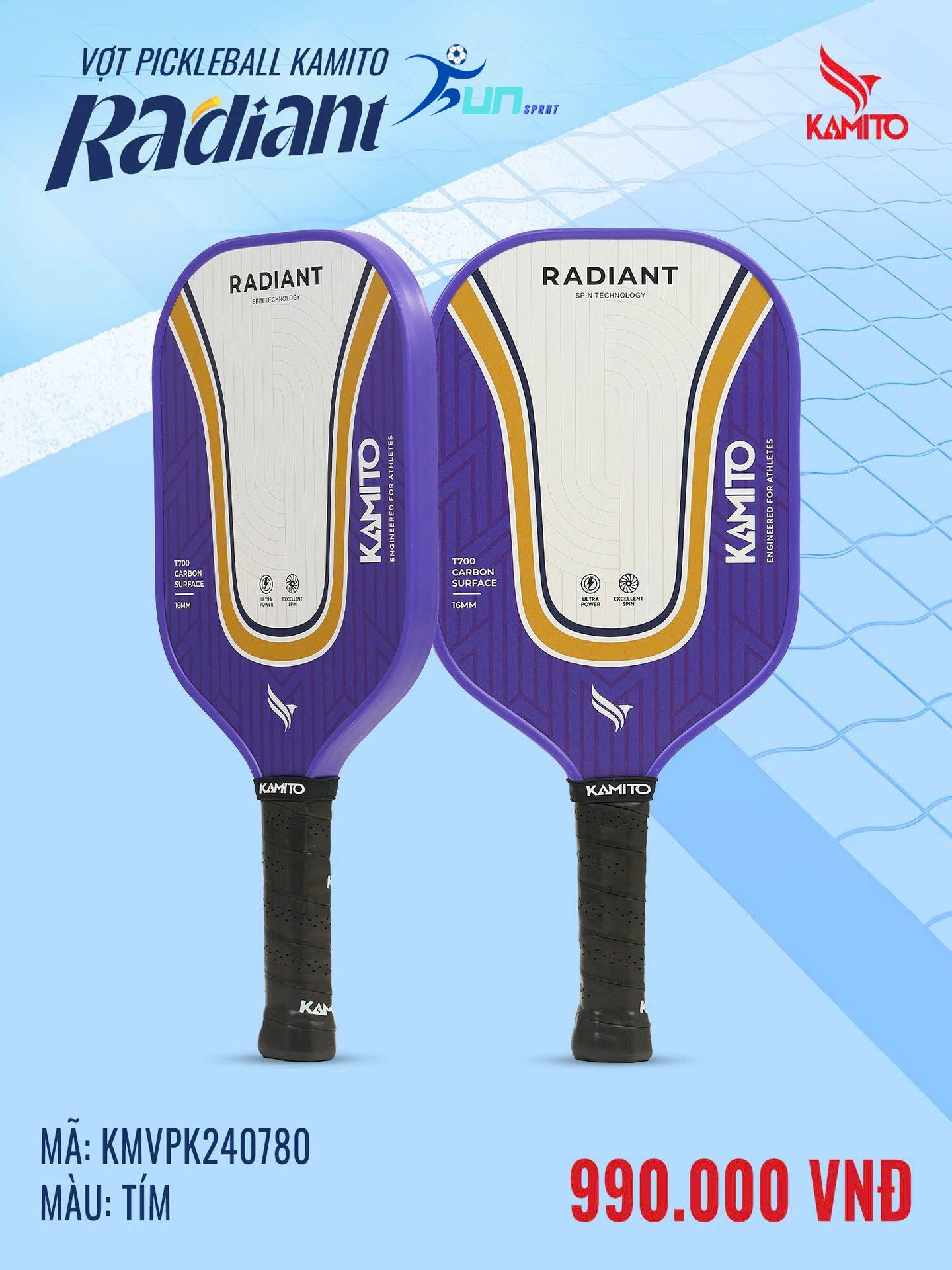  Vợt Pickleball KAMITO RADIANT 