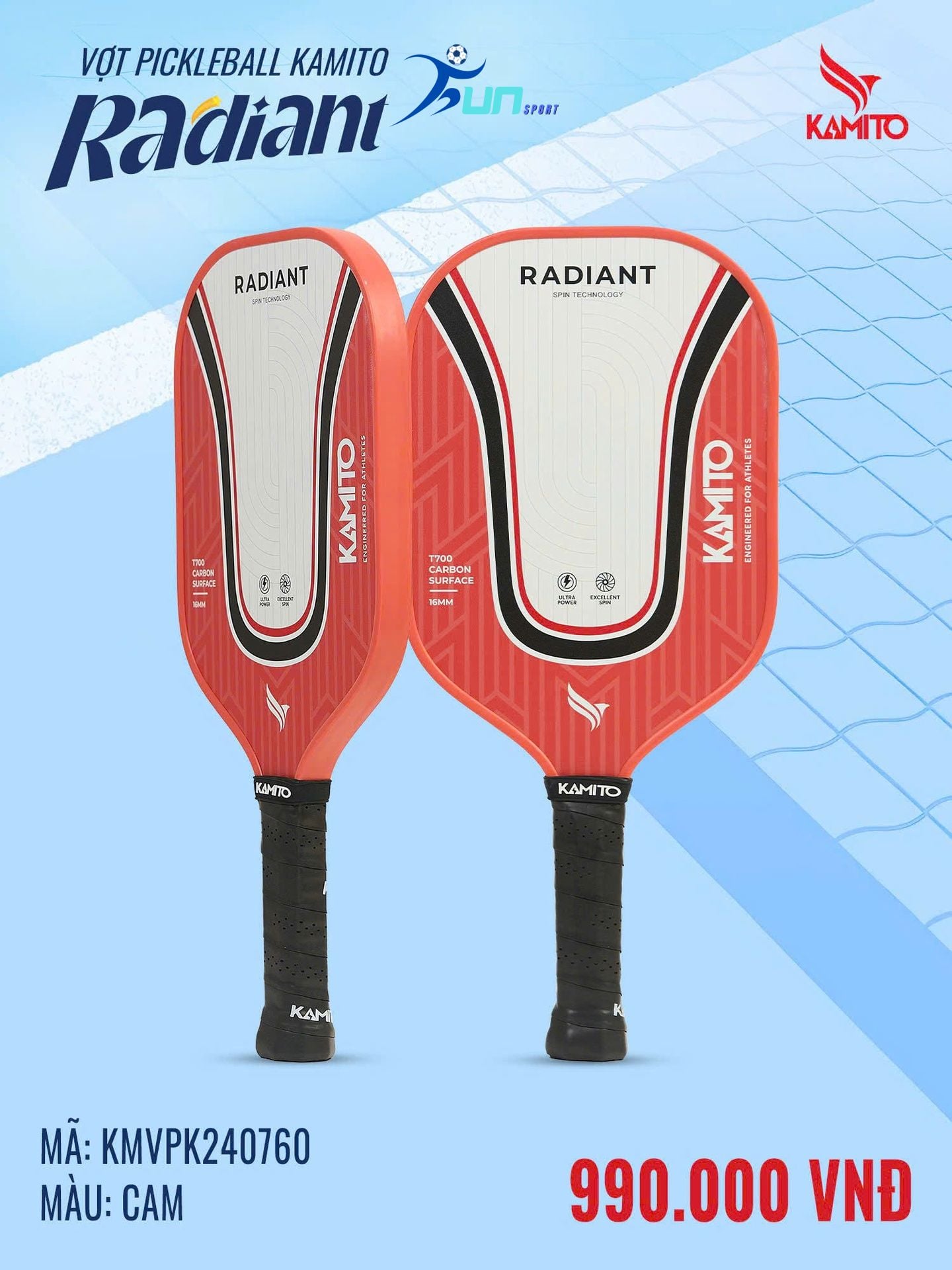 Vợt Pickleball KAMITO RADIANT 