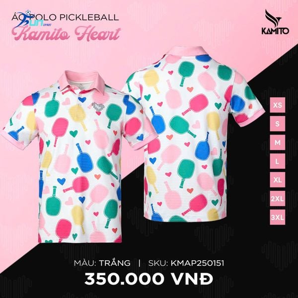  Áo polo Pickleball KAMITO HEART 