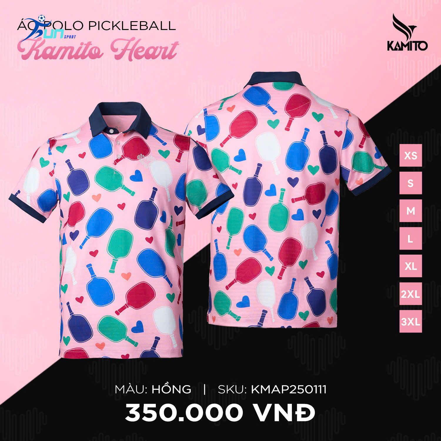  Áo polo Pickleball KAMITO HEART 