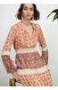 Đầm Maxi Tay Dài Phối Ren Cotton Luna Llena