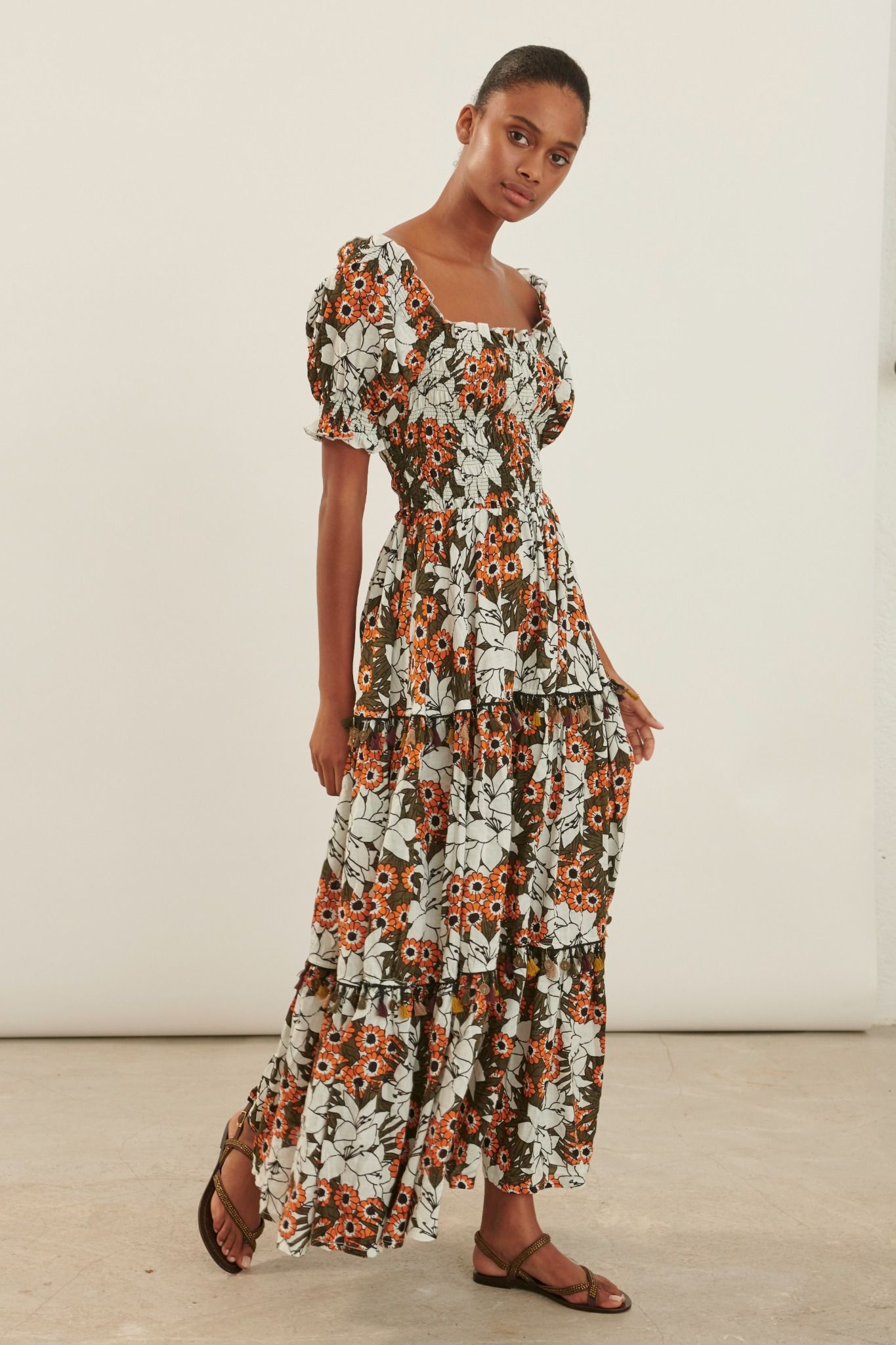 Đầm Maxi Cotton Hoa Luna Llena