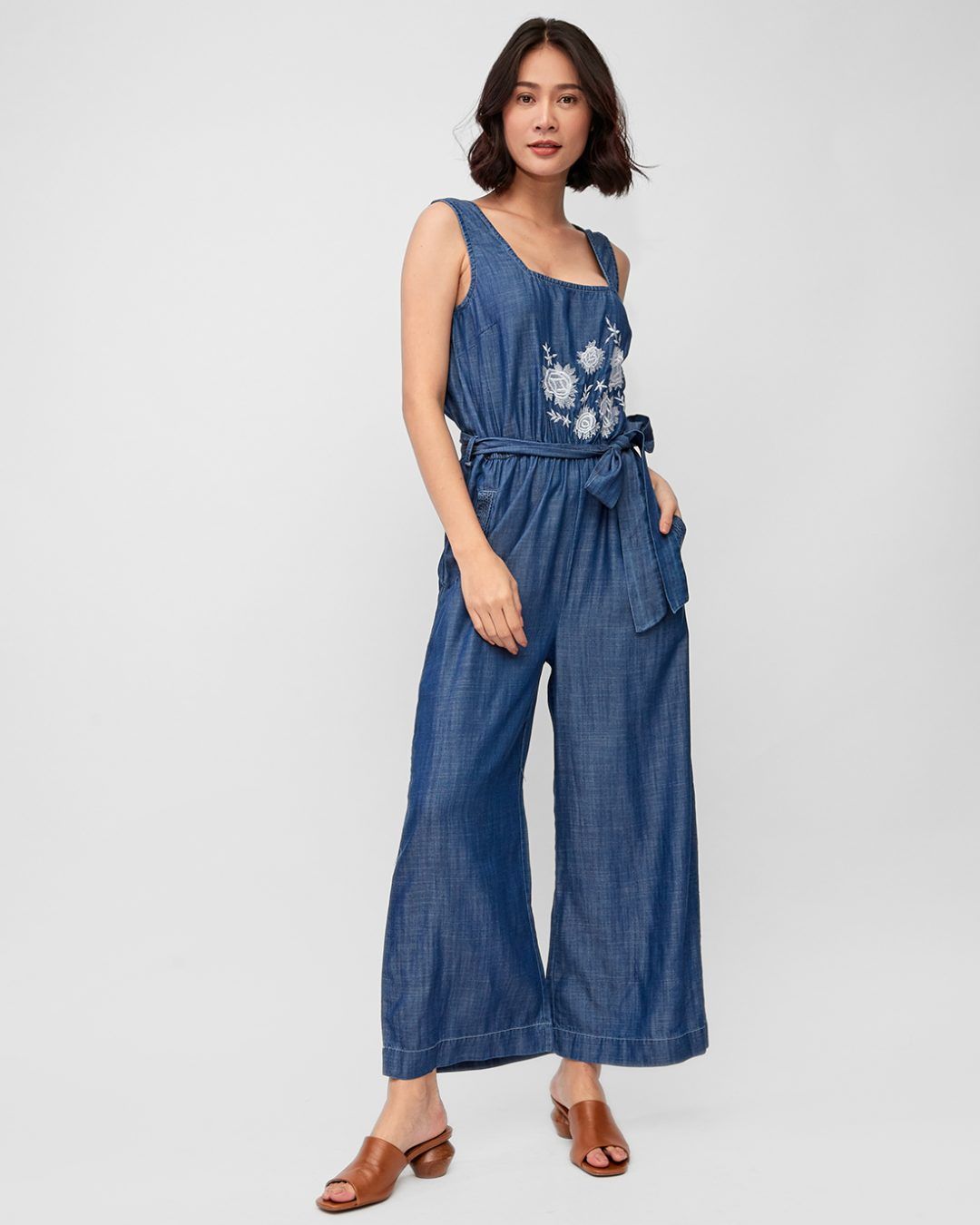 Jumpsuits Dài Họa Tiết  Thêu Hoa MD'M