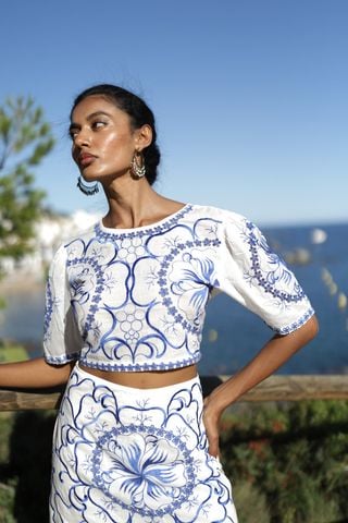  Áo Thêu Cotton Cao Cấp Luna Llena 