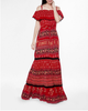 Đầm maxi boho bẹt vai