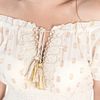 Đầm Trễ Vai Ánh Kim Cotton Isla Bonita