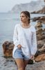 Áo Trắng Phối Ren Cotton Isla Bonita
