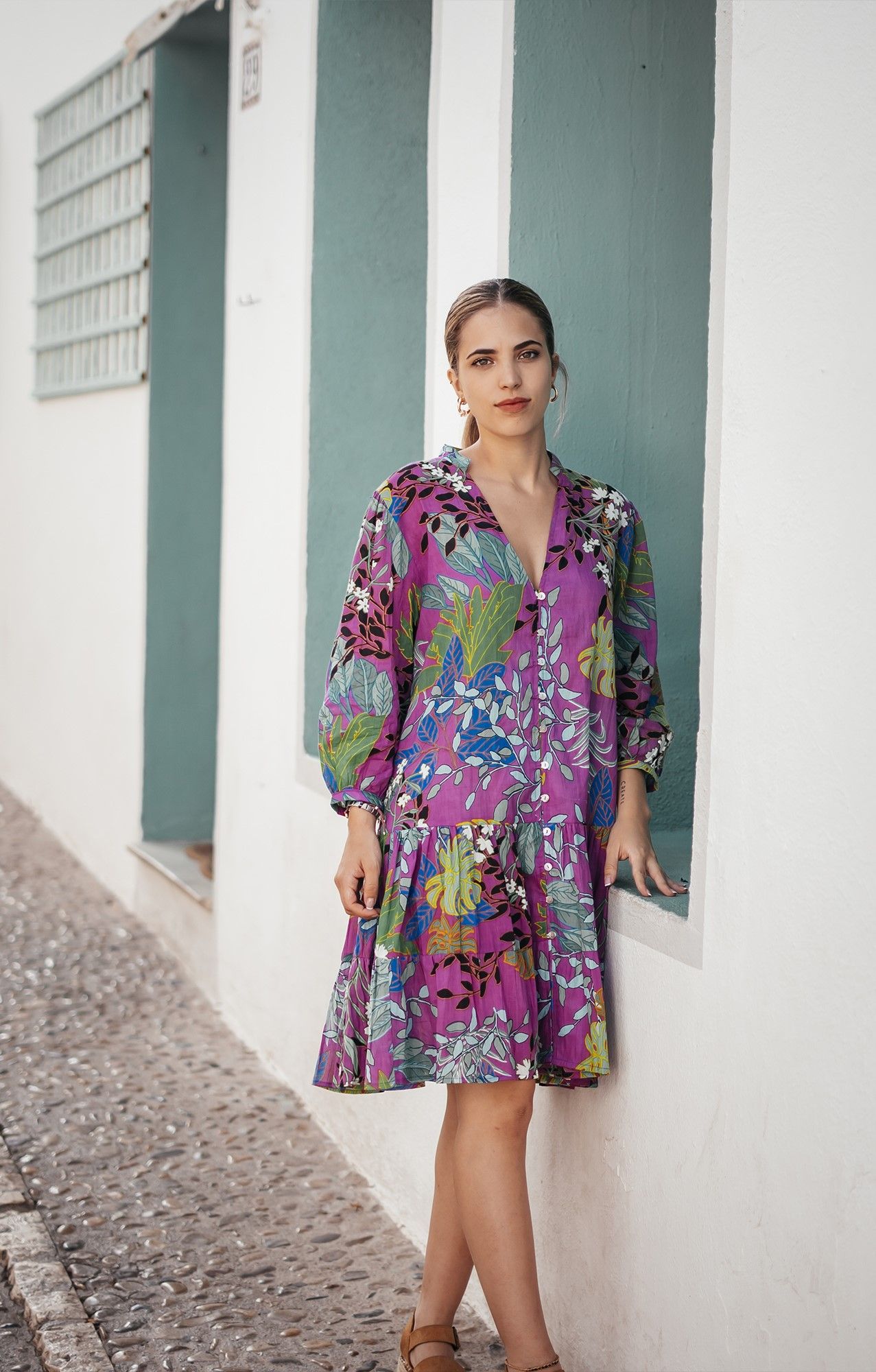 Đầm Suông Hoa Cotton Isla Bonita