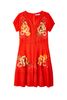 Đầm Thêu Nổi Cotton Đỏ MD'M
