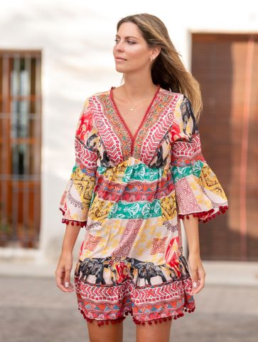  Đầm Boho Kết Cườm Isla Bonita 