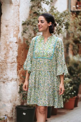  Đầm Boho Hoa Cotton Isla Bonita 