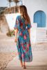 Maxi Kimono Hoa Kết Hạt Cotton Isla Bonita