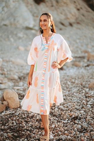  Đầm Midi Màu Neon Cotton Isla Bonita 