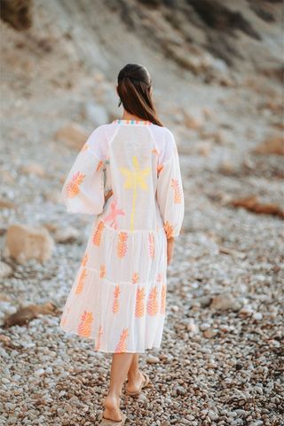  Đầm Midi Màu Neon Cotton Isla Bonita 