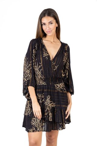  Đầm Vẽ Ánh Kim Cotton Isla Bonita 