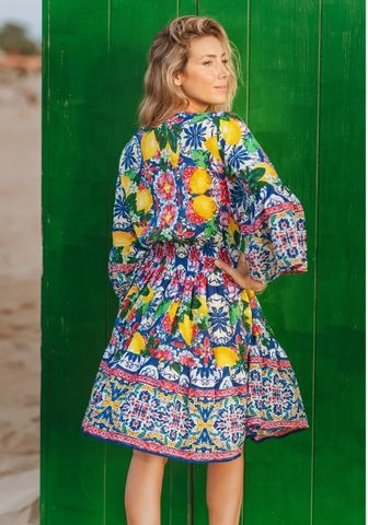  Đầm Boho Kết Cườm Lấp Lánh Cotton Isla Bonita 