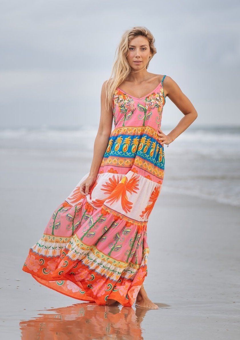 Maxi Kết Cườm Cotton Cao cấp Isla Bonita