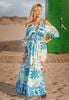 Maxi Kết Cườm Hở Vai Cotton Isla Bonita