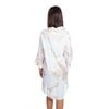 Đầm Sơmi Trắng Vẽ Ánh Kim Kết Hạt Cotton Isla Bonita