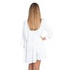 Đầm Trắng Thêu Phối Ren Kết Hạt Cao Cấp Cotton Isla Bonita