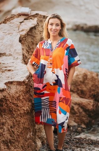  Đầm Boho Thêu Cotton Isla Bonita 