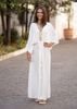 Maxi Kimono Trắng Kết Hạt Cotton Isla Bonita