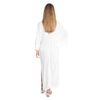 Maxi Kimono Trắng Kết Hạt Cotton Isla Bonita