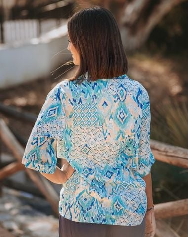  Áo Sơ Mi Thêu Cotton Isla Bonita 
