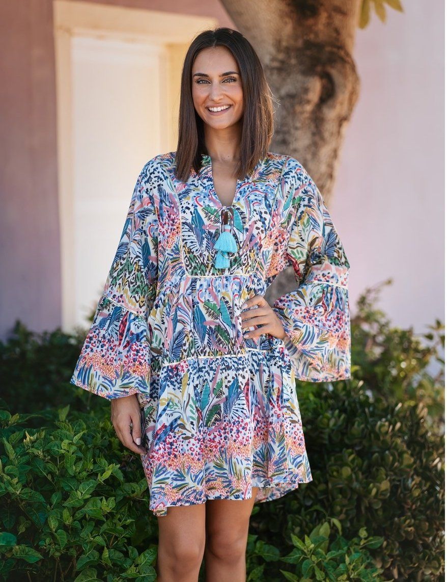 Đầm Boho Kết Hạt Cototn Isla Bonita