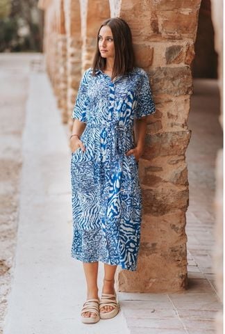  Đầm Midi Sơmi Cotton Isla Bonita 
