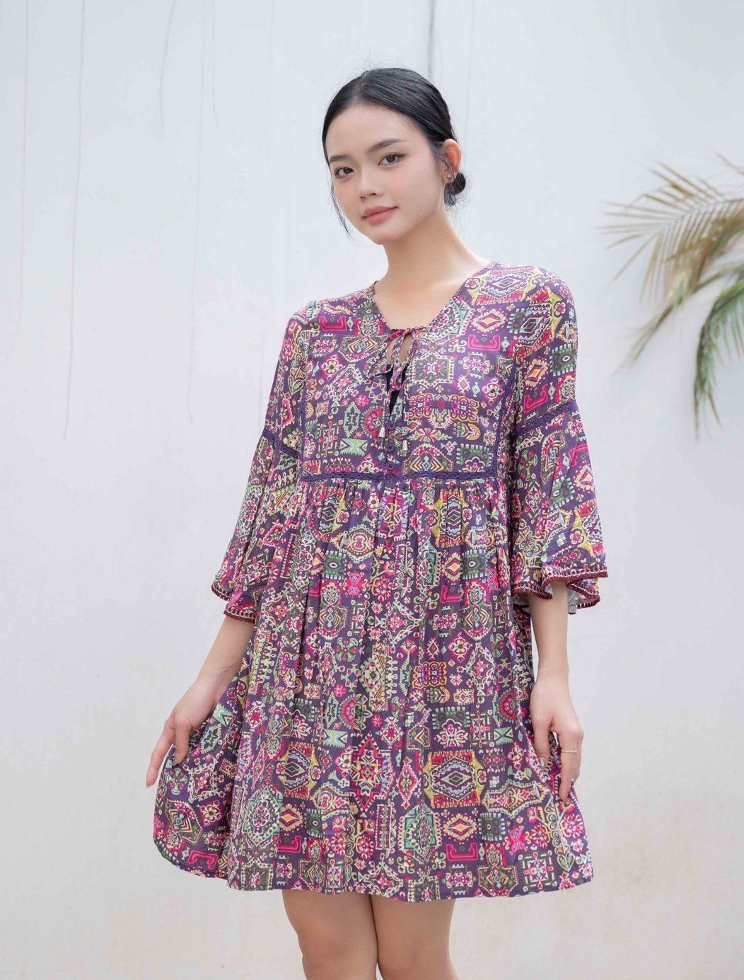 Đầm Boho Cotton Cao Cấp Luna Llena