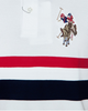 Áo Polo Logo Lớn Phối Sọc Ngang Xanh Đỏ