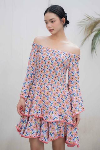  Đầm Trễ Vai Cotton Luna Llena 