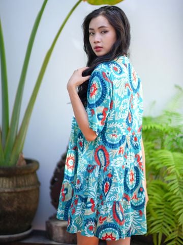  Đầm Cotton Phối Ren Isla Bonita 