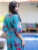 Maxi Kimono Hoa Kết Hạt Cotton Isla Bonita