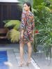 Đầm Xẻ Tà Kết Cườm Cotton Isla Bonita