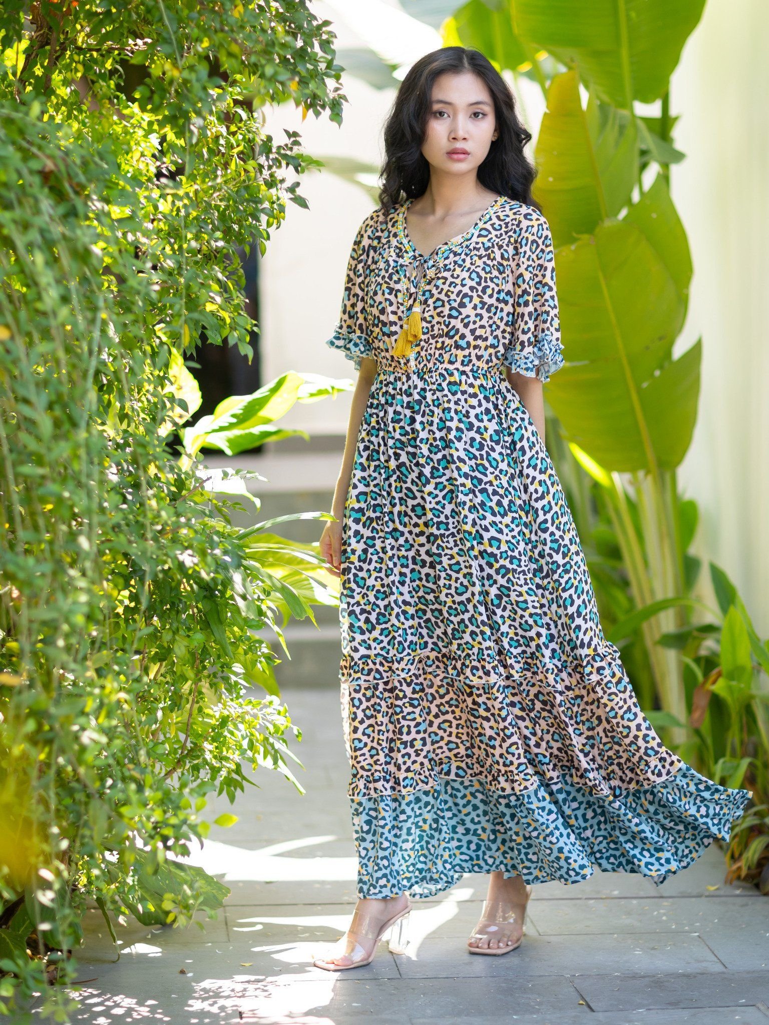 Maxi Kết Cườm Cotton Isla Bonita