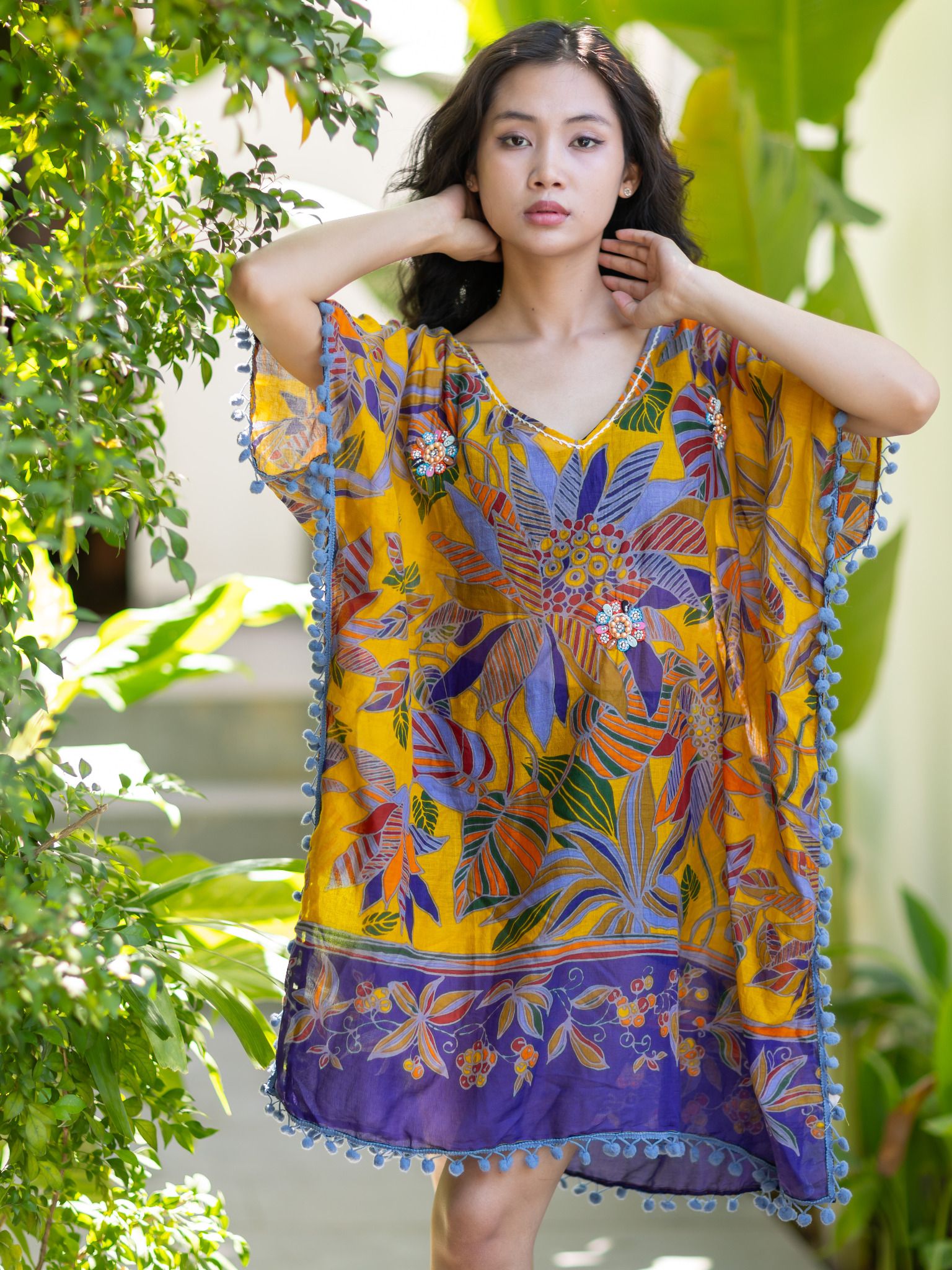 Đầm Cánh Dơi Kết Hạt Cotton Isla Bonita